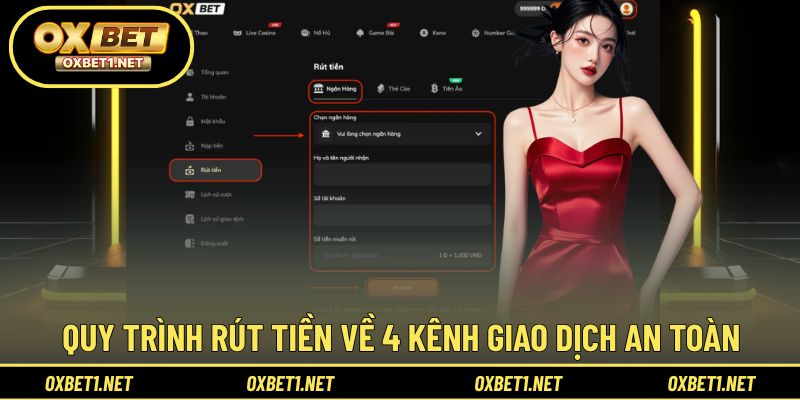 Quy trình rút tiền về 4 kênh giao dịch an toàn
